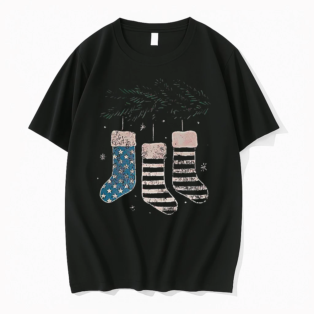 Usa Stockings Hanging On Christmas Branches Shirts