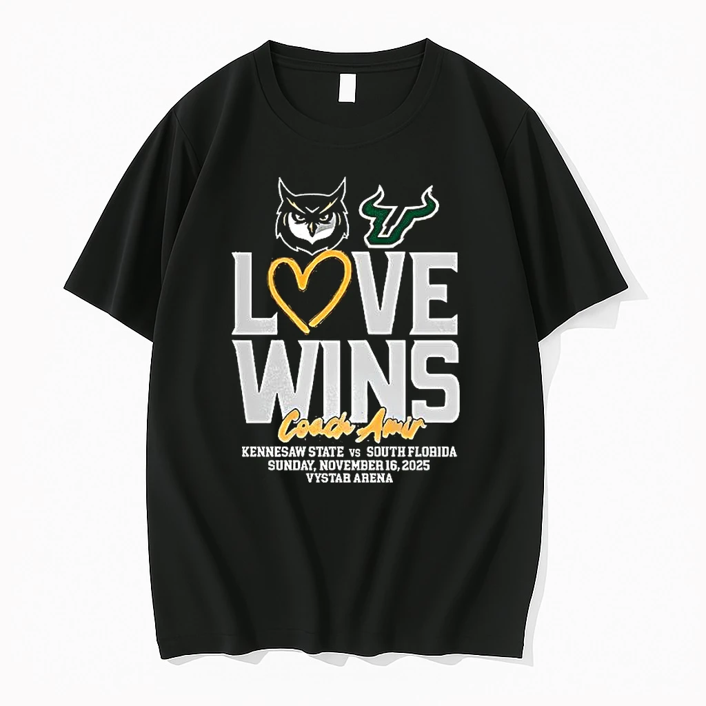 Usf Vs Kennesaw State Owls Love Wins Coach Amir Shirts