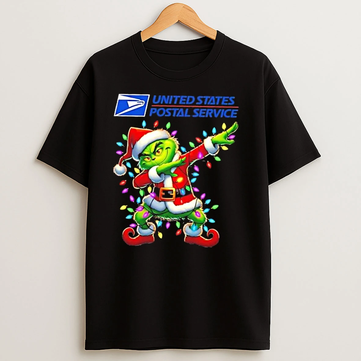 Usps Grinch Dabbing Merry Christmas T Shirts