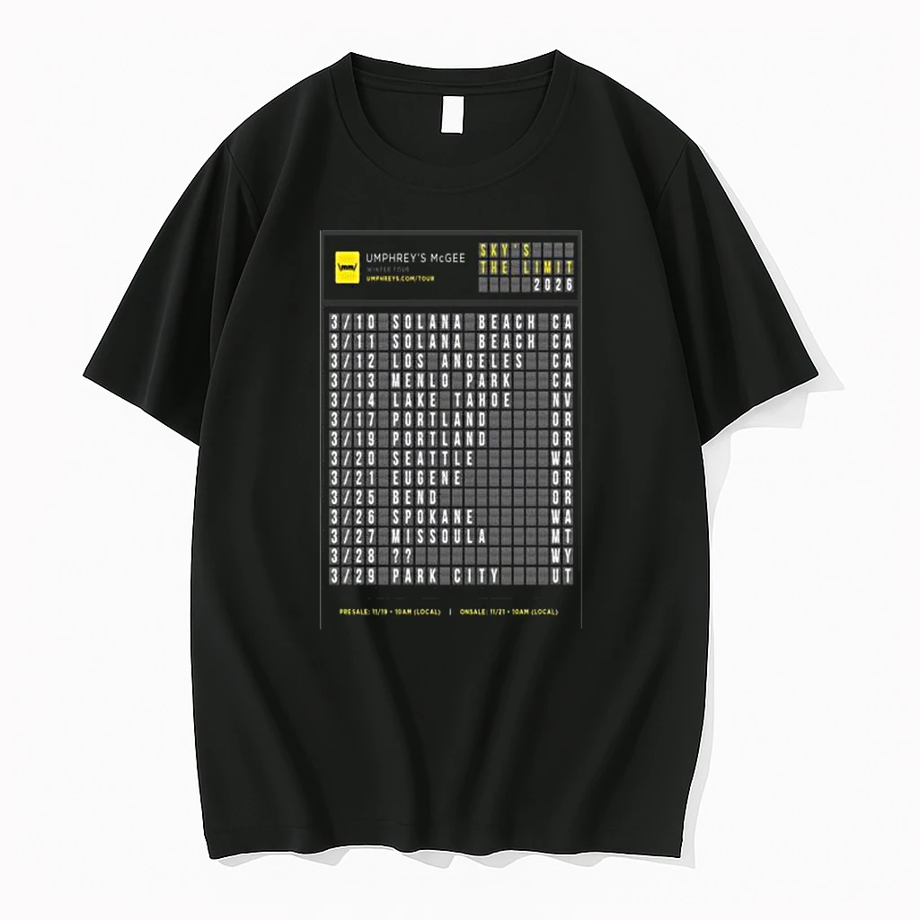 Umphreys Mcgee Skys The Limit Tour 2026 Shirts