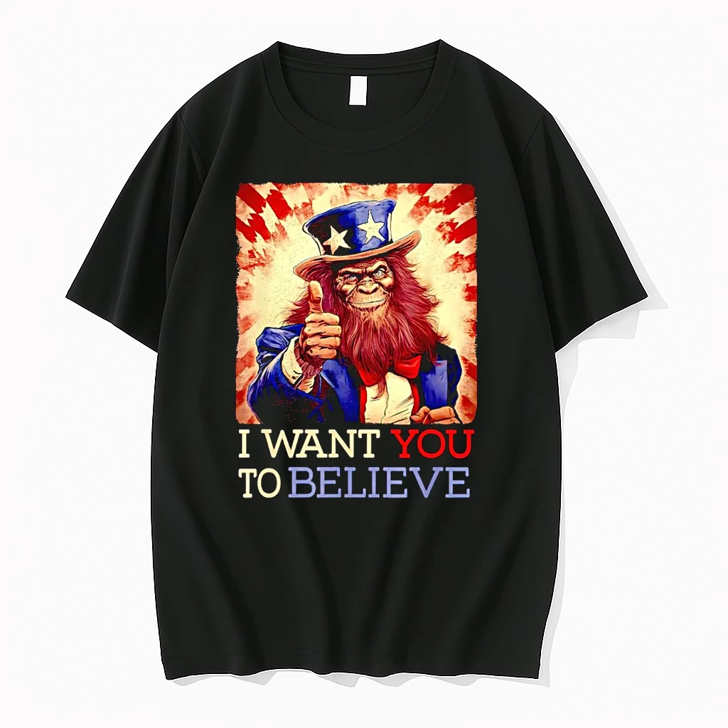 Uncle Sam Bigfoot I Want You To Believe Shirts
