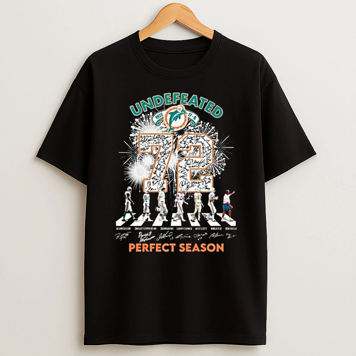 Undefeated 1972 17 0 Abbey Road Perfect Season Signatures Shirts