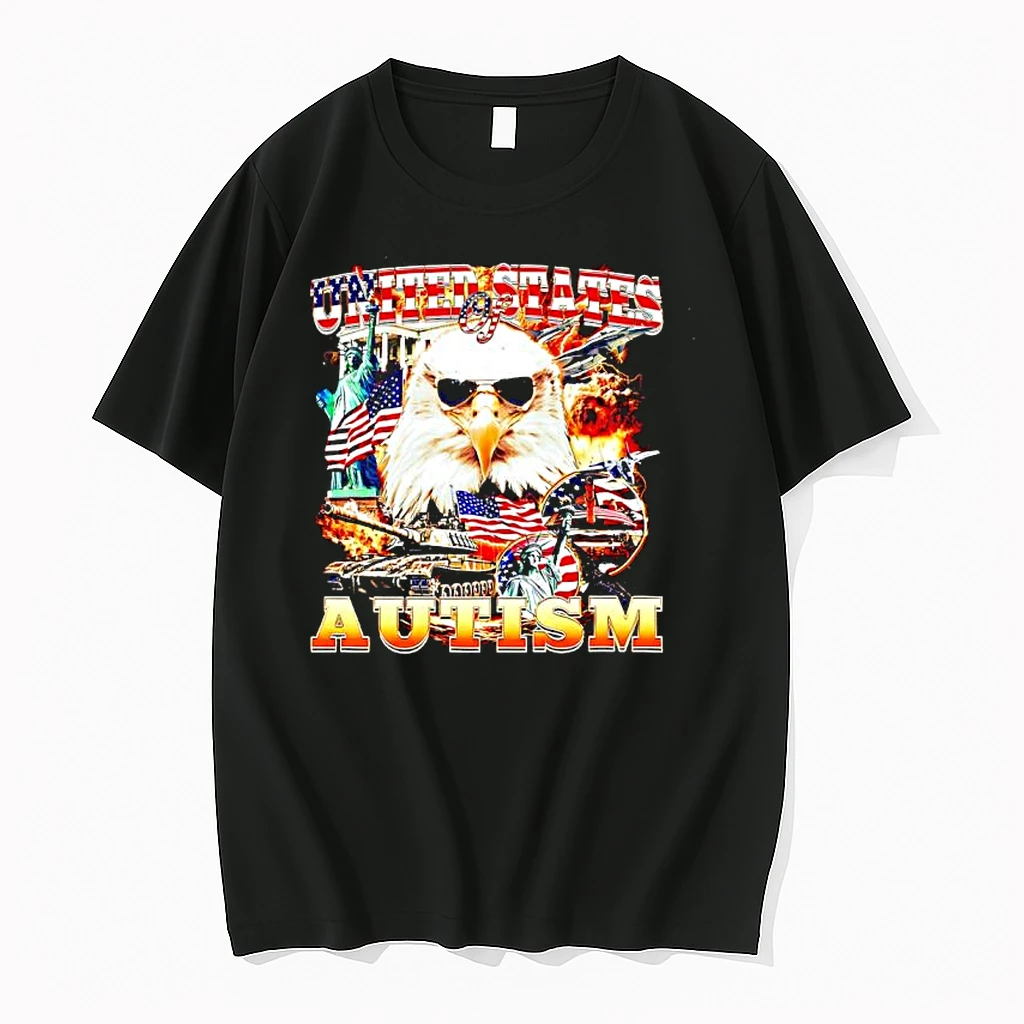 United States Of Autism Eagle America Graphic Shirts
