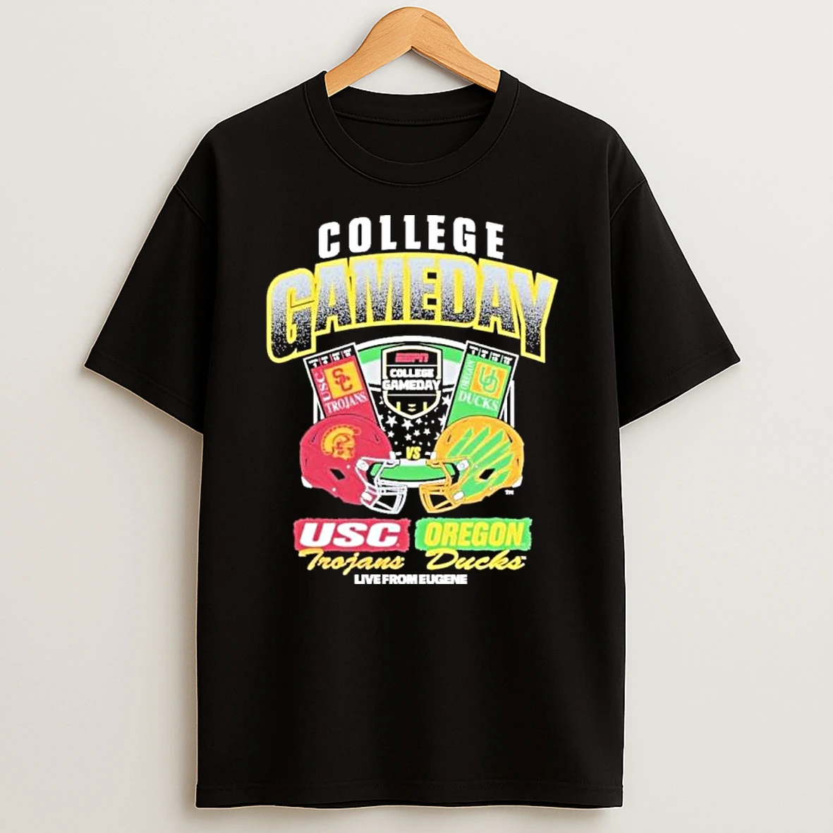 Usc Vs Oregon Matchup College Gameday Football Shirts