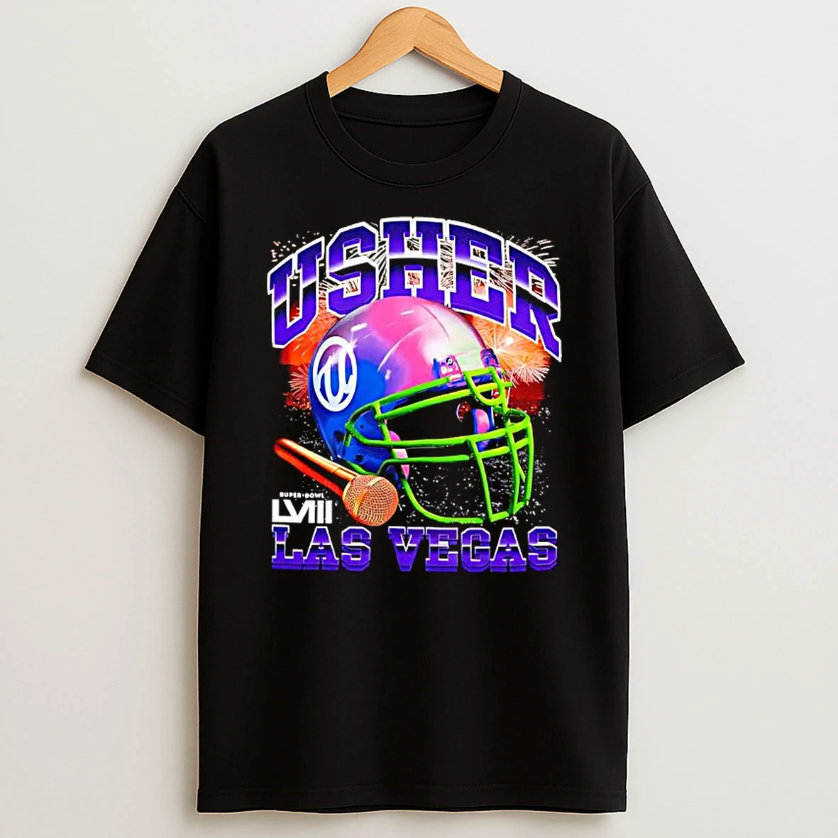 Usher Super Bowl Lviii Event Night Helmet Shirts