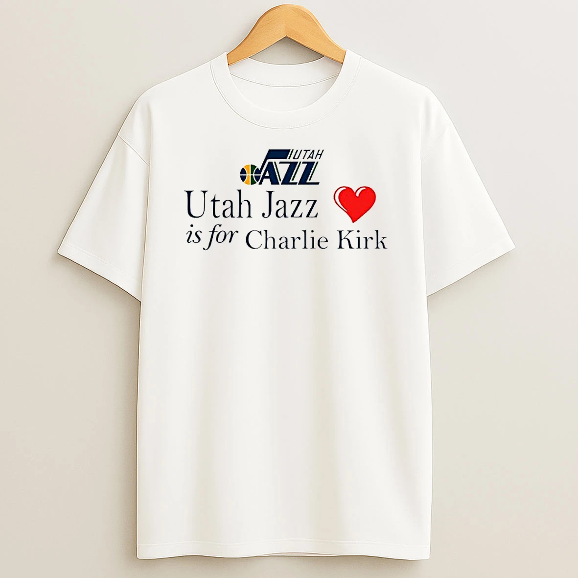 Utah Jazz Heart Is For Charlie Kirk Shirts