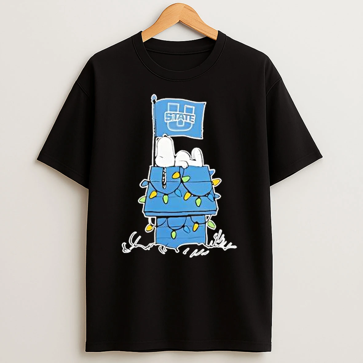 Utah State Aggies Snoopy House Holiday Lights Shirts