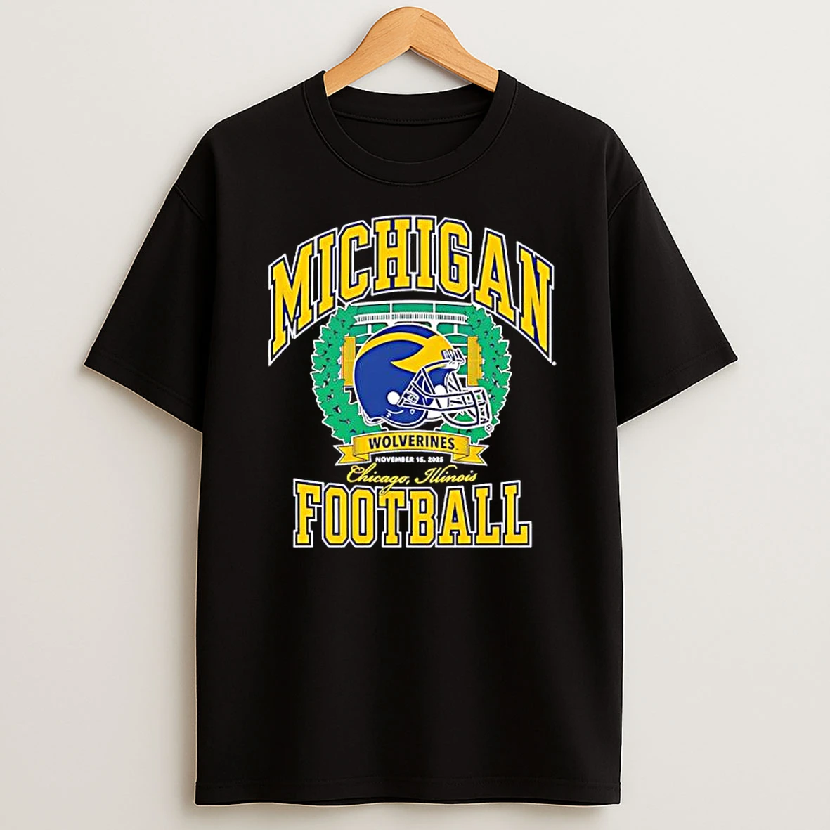 Valiant University Of Michigan Football Chicago Game Shirts