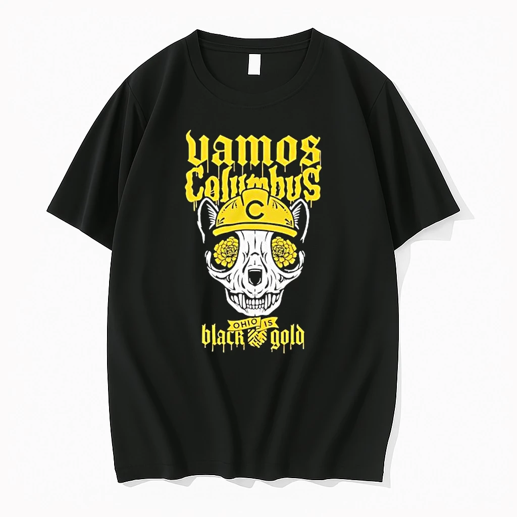 Vamos Columbus Ohio Is Black Gold Skull Dia De Los Muertos Hell Is Real Tifo Shirts