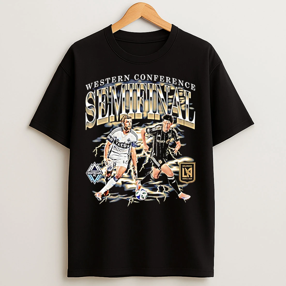 Vancouver Whitecaps Fc Vs Lafc 2025 Mls Western Conference Semifinal Matchup T Shirts