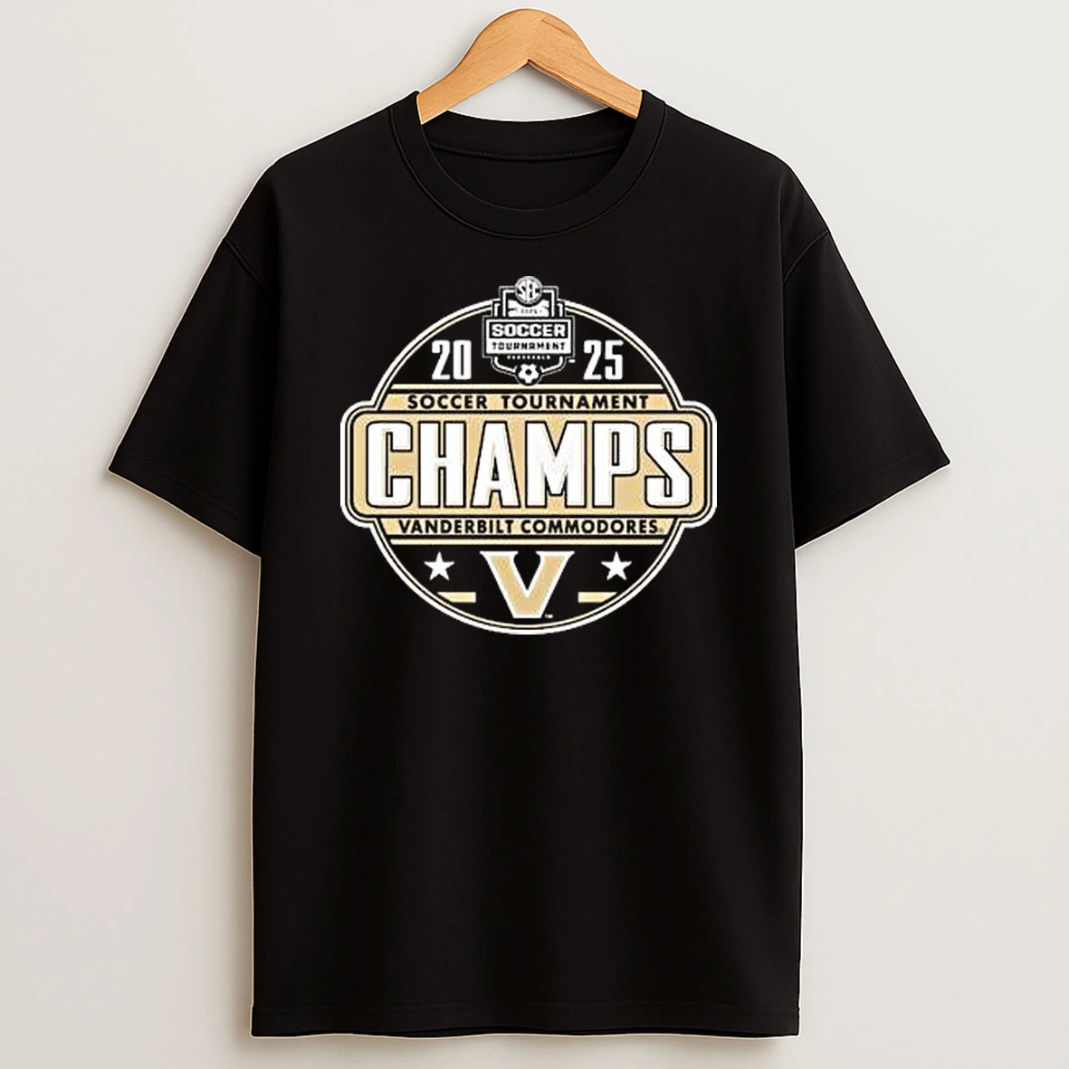 Vanderbilt Commodores 2025 Sec Womens Soccer Tournament Champions Locker Room Shirts