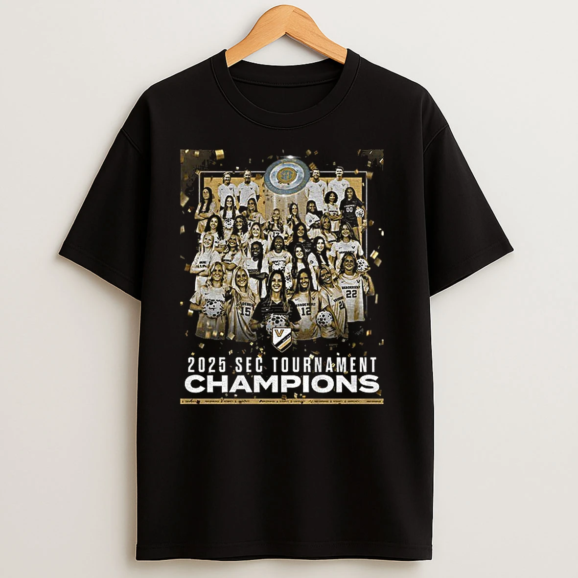 Vanderbilt Commodores Soccer All Team 2025 Sec Tournament Champions T Shirts