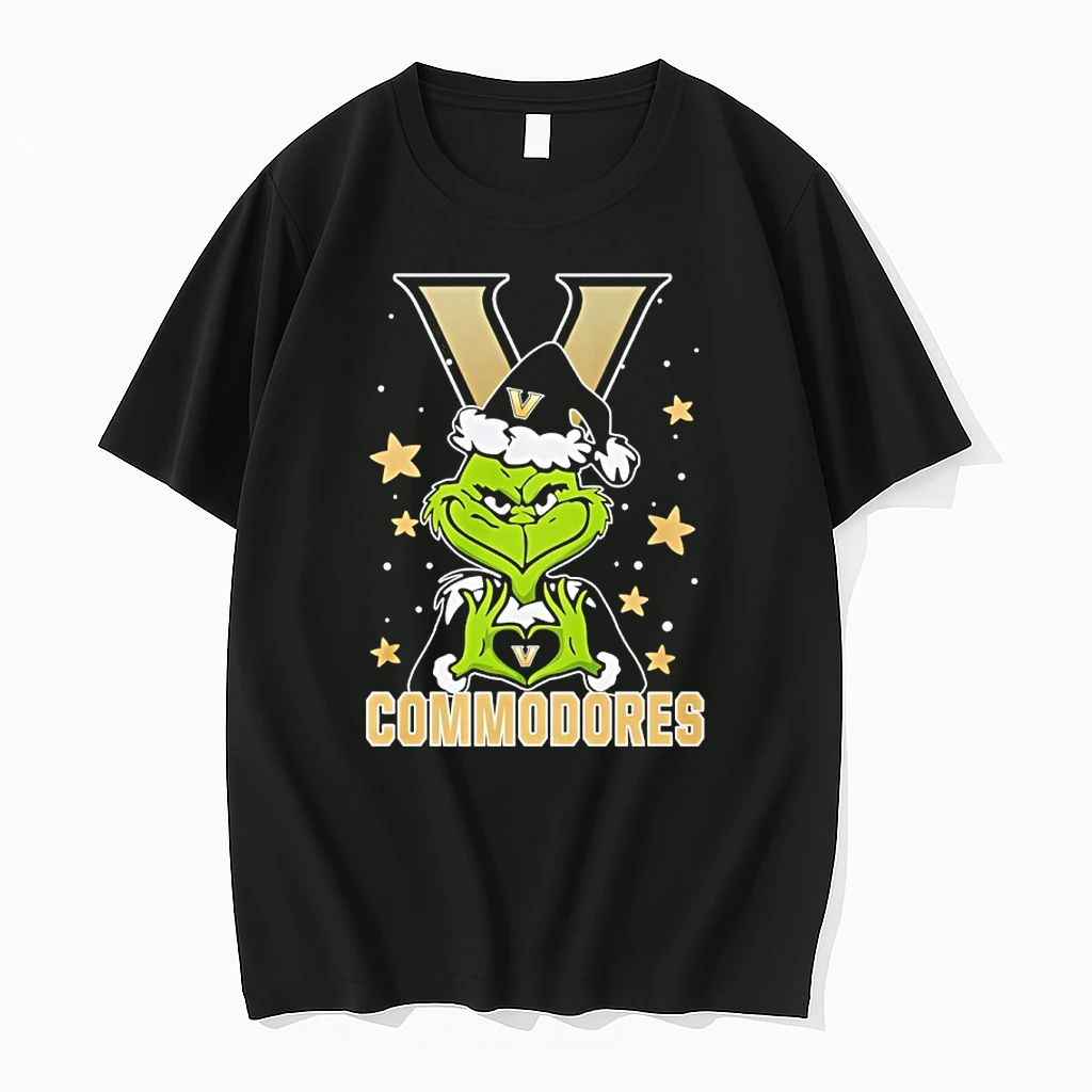 Vanderbilt Commodores Love Grinch Heart Hand Christmas 2025 Shirts