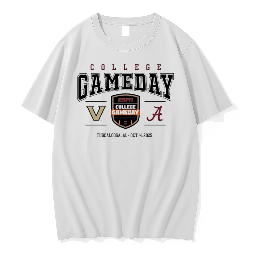 Vanderbilt Vs Alabama 2025 College Gameday Tuscaloosa Al Shirts