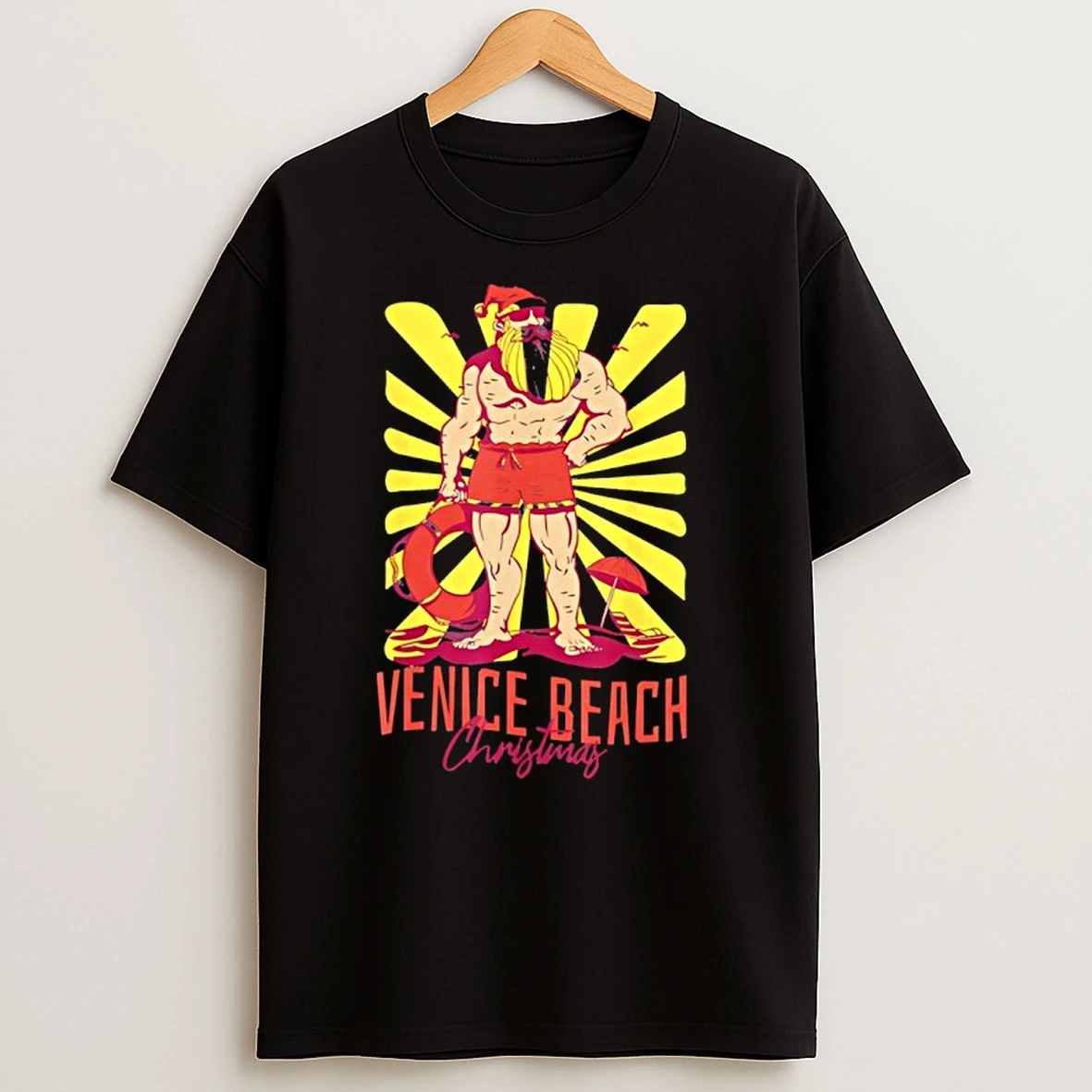 Venice Beach Christmas Lifeguard T Shirts