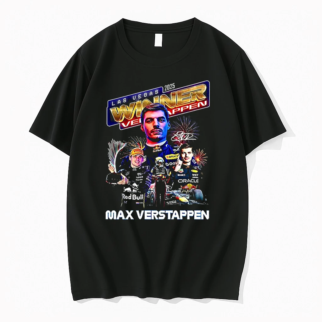 Verstappen Red Bull Racing F1 Grand Prix Las Vegas 2025 Winner Signature Shirts