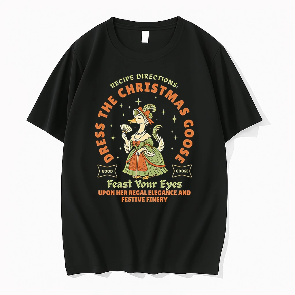 Victorian Christmas Goose Funny Holiday Shirts