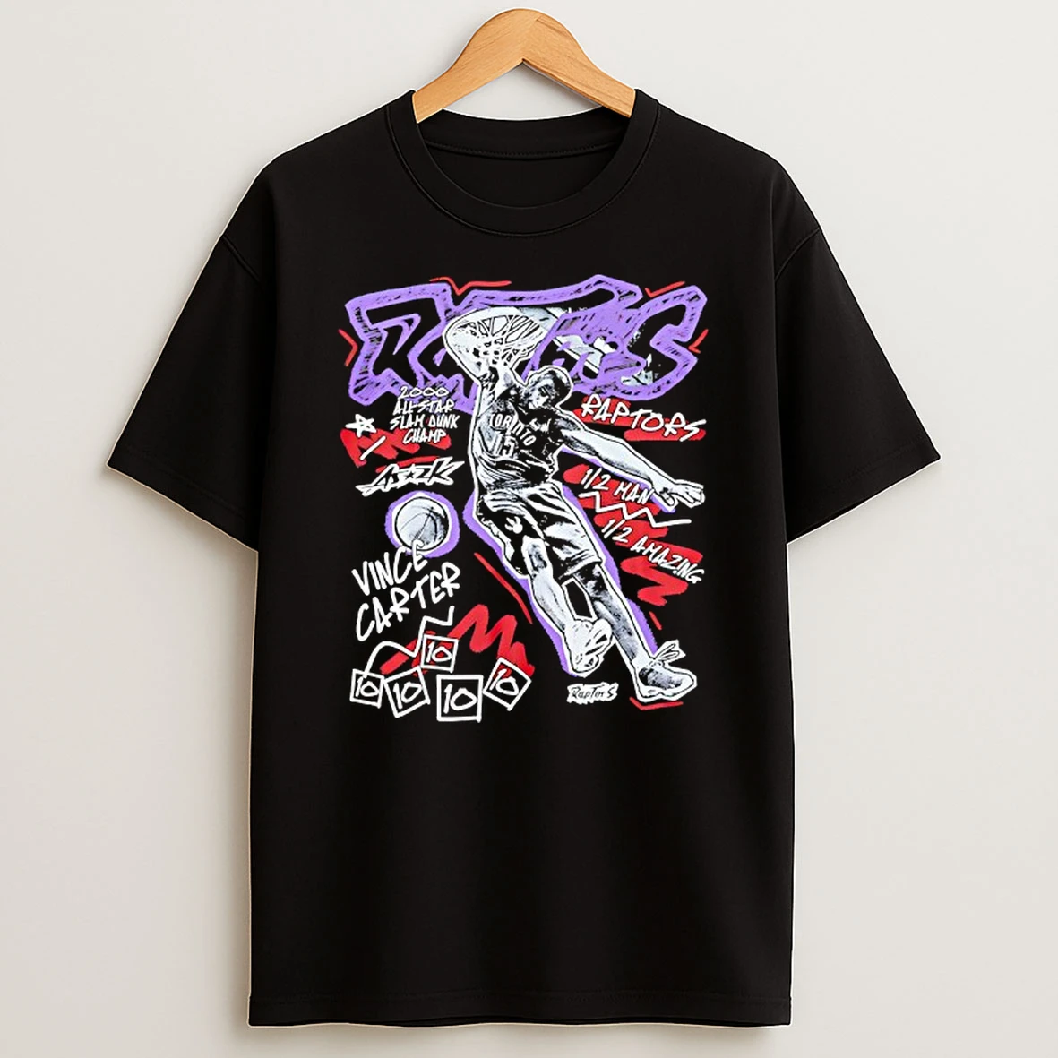 Vince Carter Toronto Raptors Basketballl Chalked Up Shirts