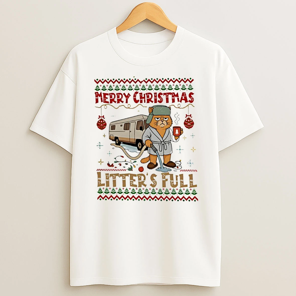 Vintage Litters Full Cat Christmas Shirts