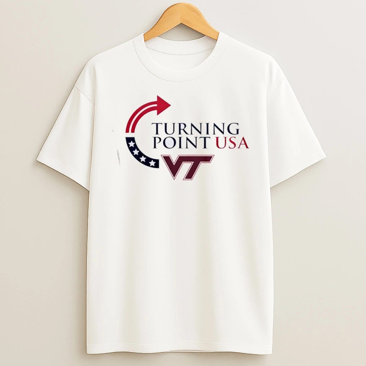 Virginia Tech Hokies X Turning Point Usa Freedom Charlie Kirk 2 Sided T Shirts