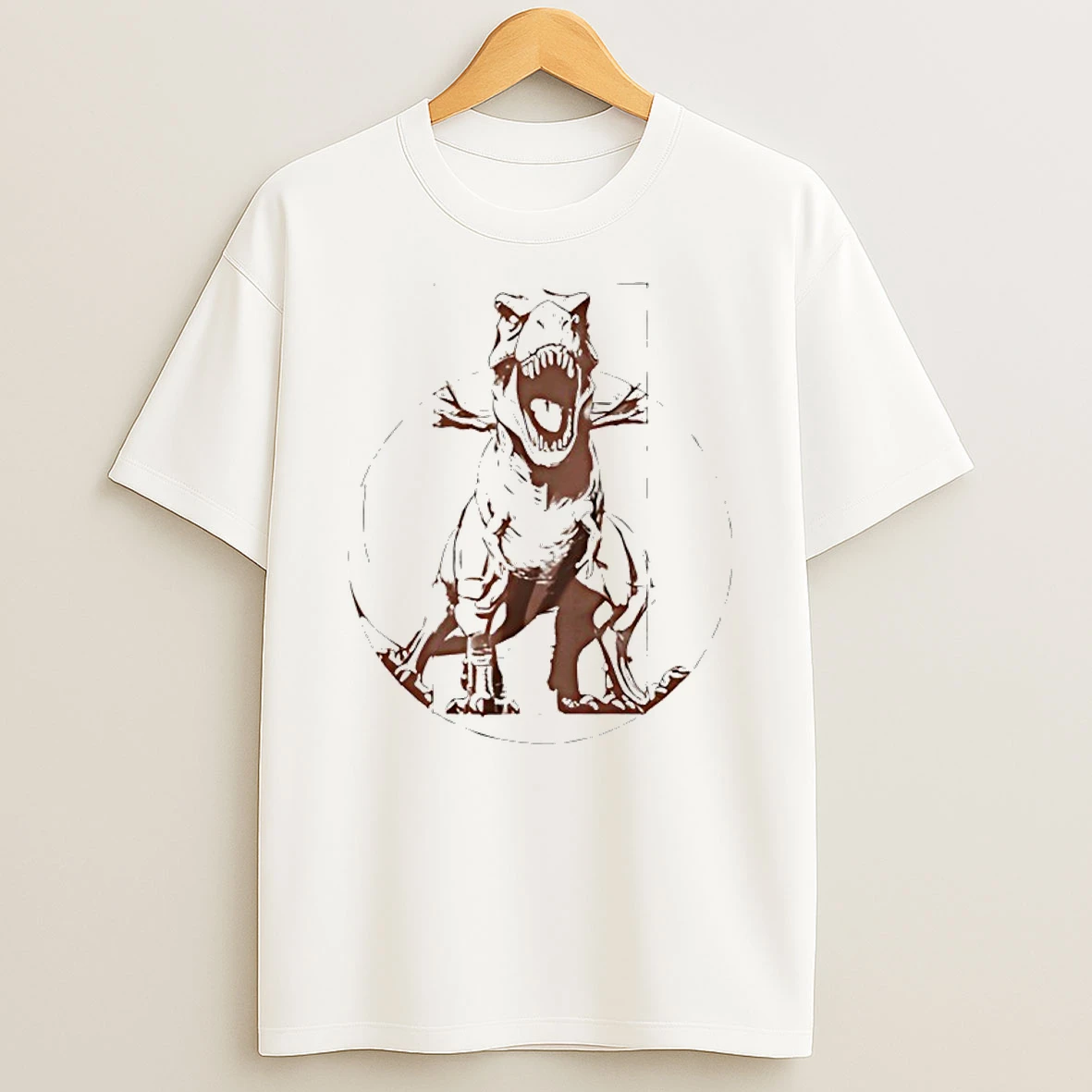 Vitruvian T Rex Vintage Shirts