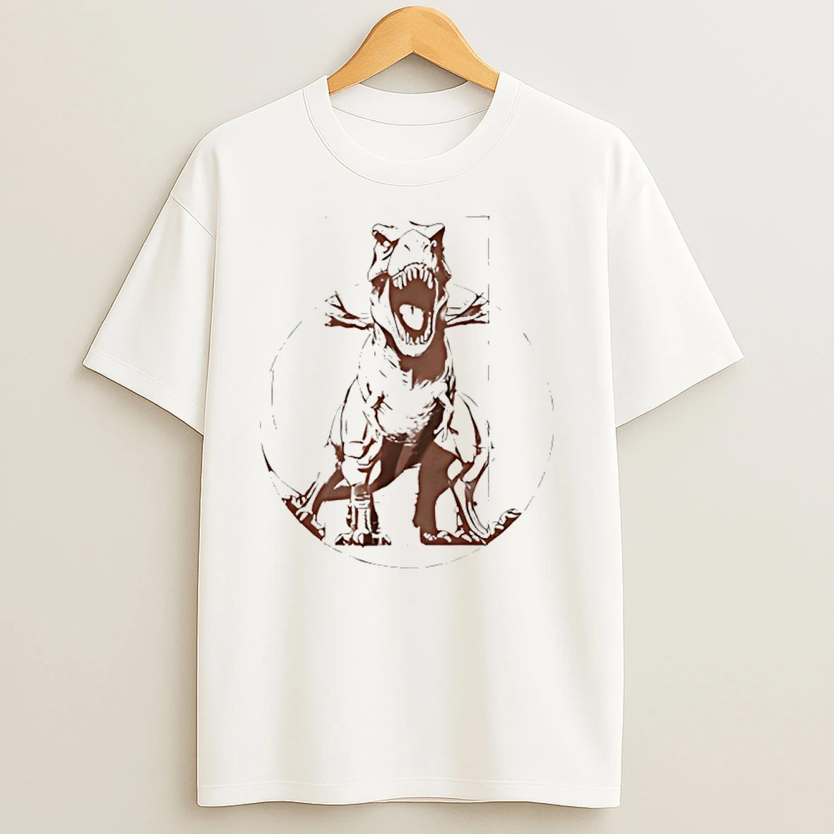 Vitruvian T Rex Vintage T Shirts