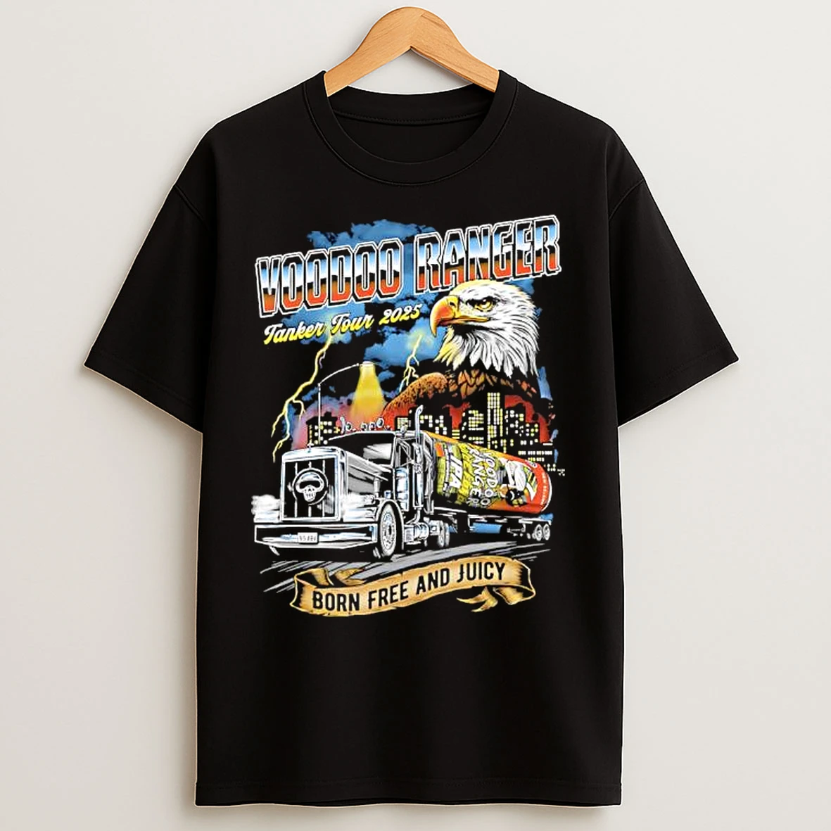 Voodoo Ranger Tanker Tour 2025 Born Free And Juicy Eagle T Shirts