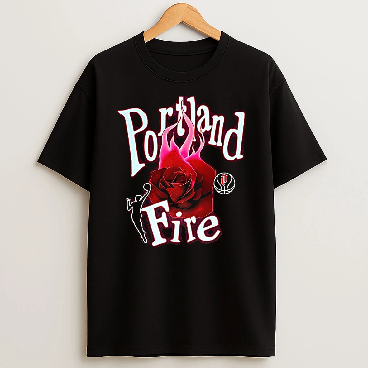 Wnba Portland Rose Fire Graphic Shirts