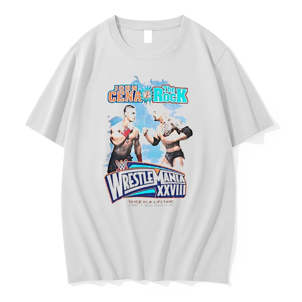Wwe John Cena Vs The Rock Wrestlemania 28 Relaxed Vintage Shirts