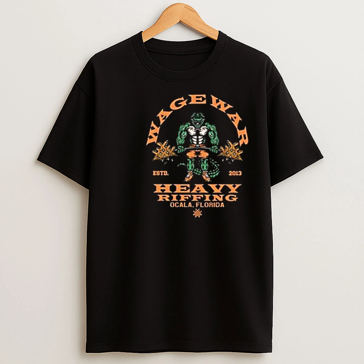 Wage War Heavy Riffing Circle Black T Shirts