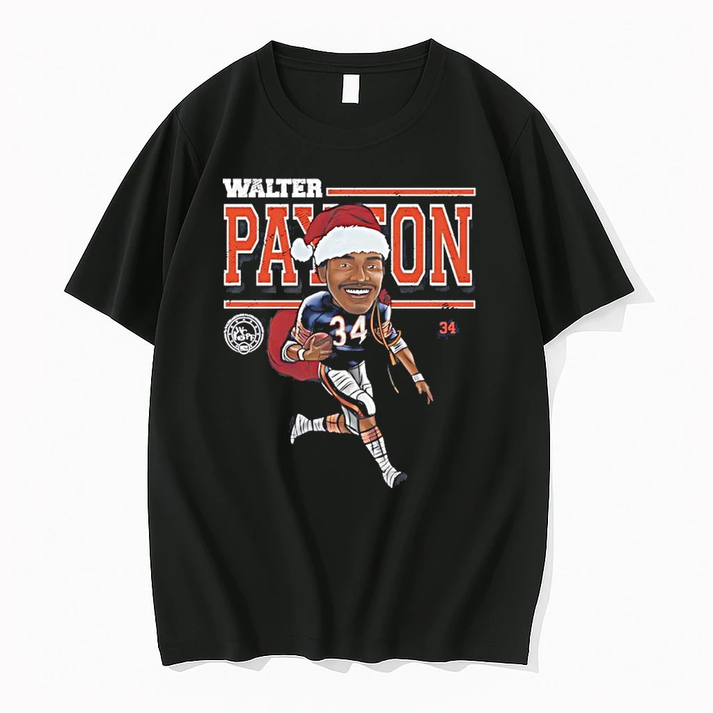 Walter Payton Chicago Bears In Christmas Santa Hat Signature Shirts