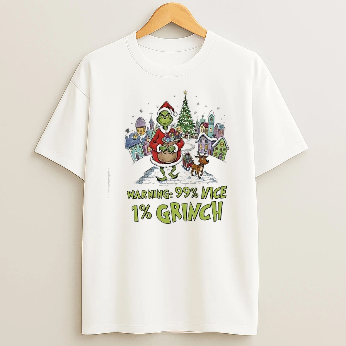 Warning 99 Mice 1 Grinch Christmas T Shirts