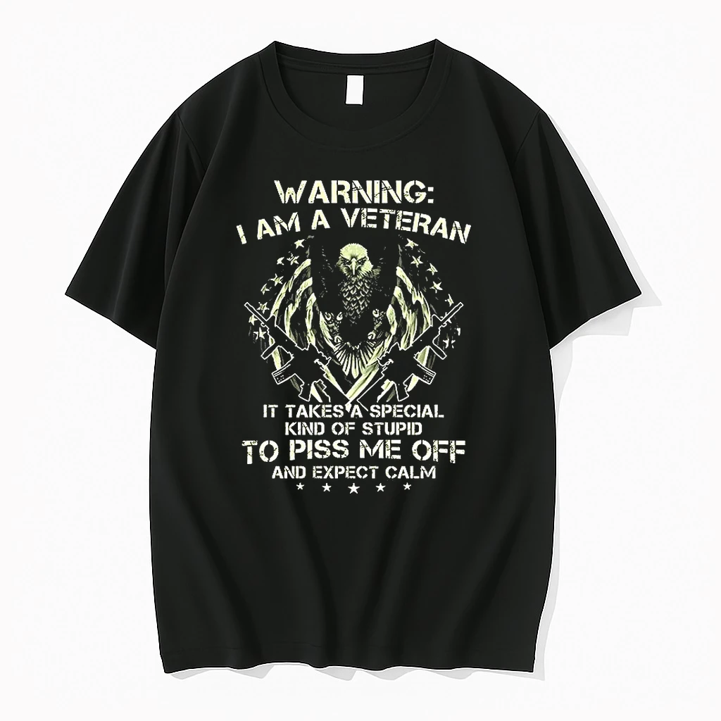 Warning I Am A Veteran It Takes A Special Kind Of Stupid To Piss Me Off Bald Eagle Shirts