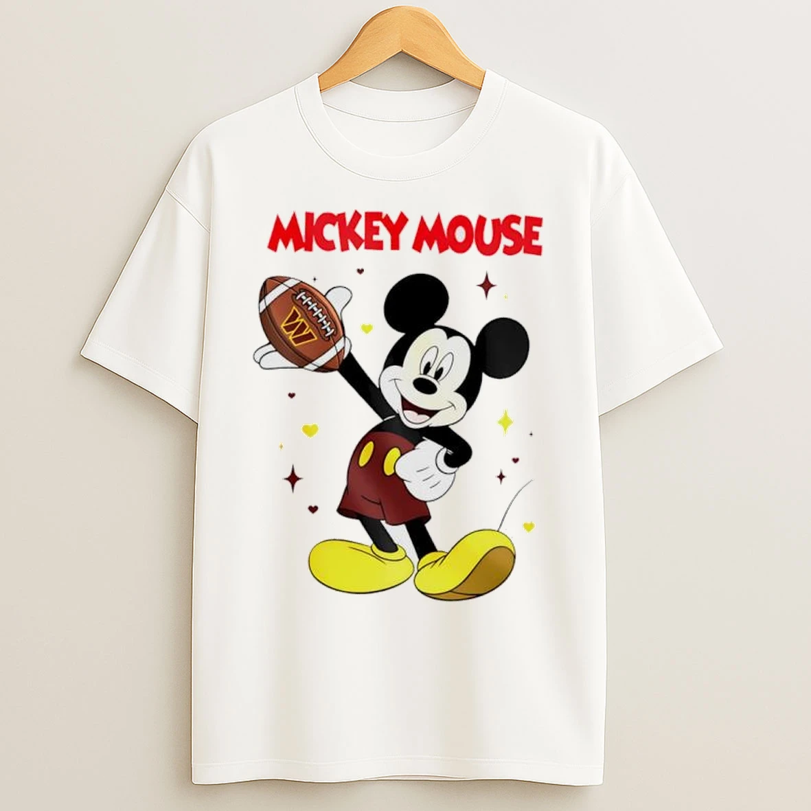 Washington Commanders Mickey Mouse Player 2025 T Shirts