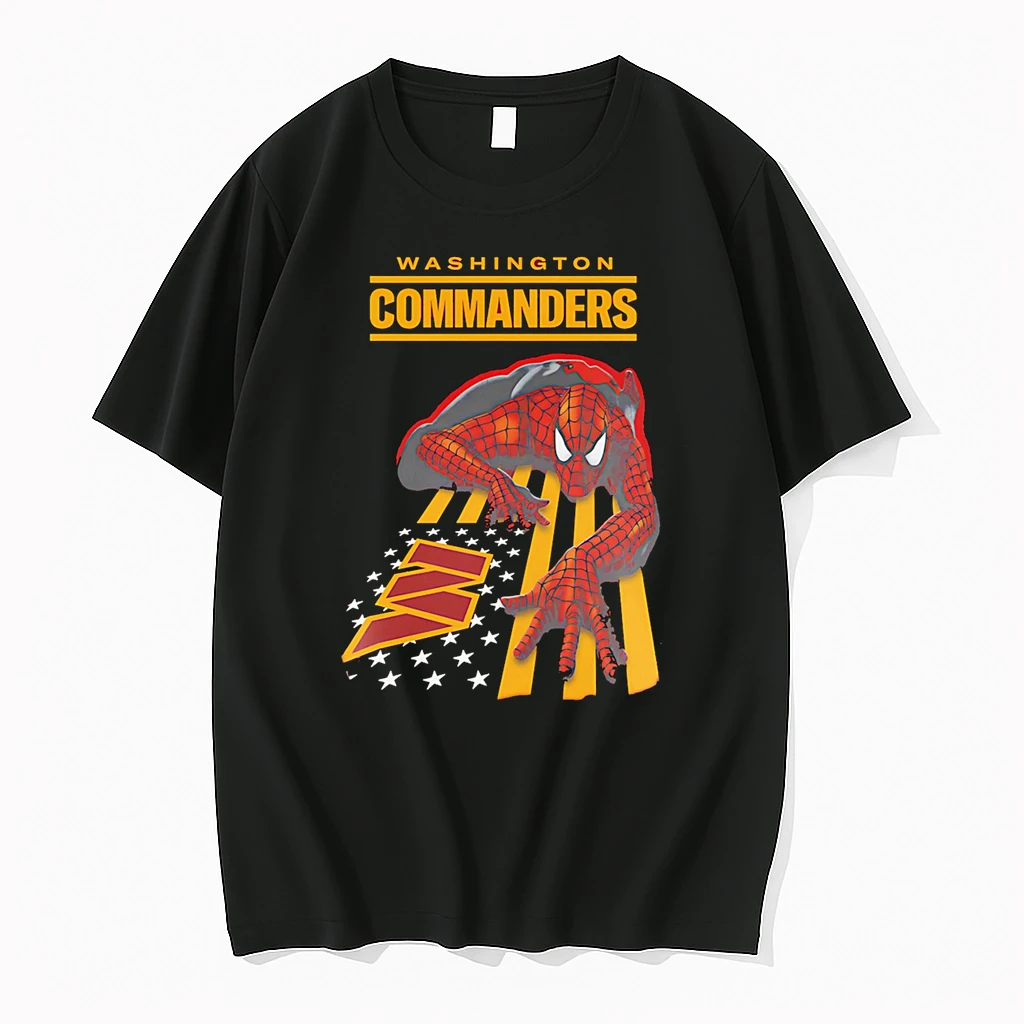 Washington Commanders Spiderman America Flag Shirts