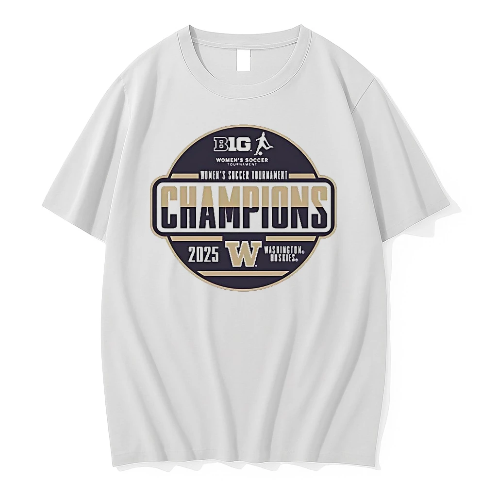 Washington Huskies 2025 Womens Soccer Tournament Champions Shirts