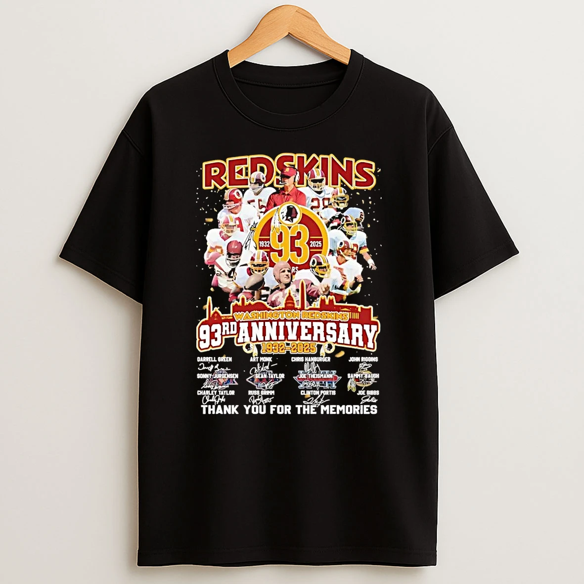 Washington Redskins 93rd Anniversary 2025 Thank You For The Memories Shirts