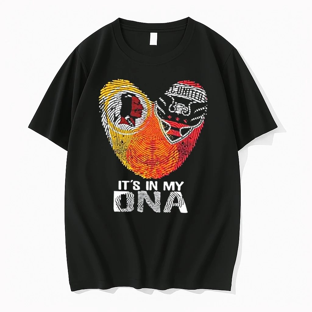 Washington Sports Redskins X Dc United Its In My Dna Fingerprint Heart Shirts