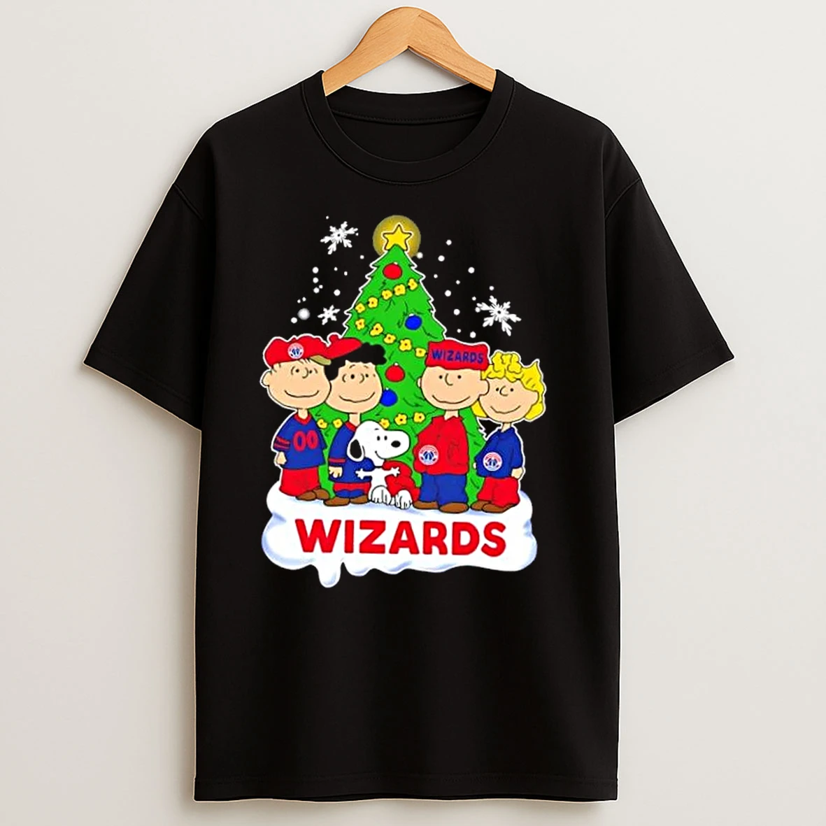 Washington Wizards X Peanuts Snoopy And Friends Christmas Tree T Shirts
