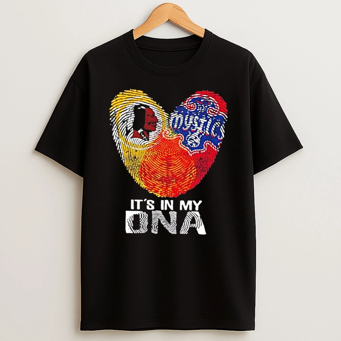 Washington Sports Redskins X Mystics Its In My Dna Fingerprint Heart Shirts
