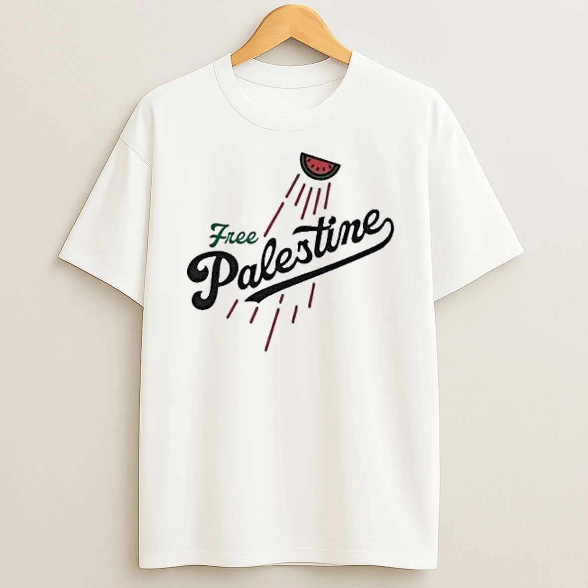 Watermelon Free Palestine Style Los Angeles Dodgers Logo Shirts