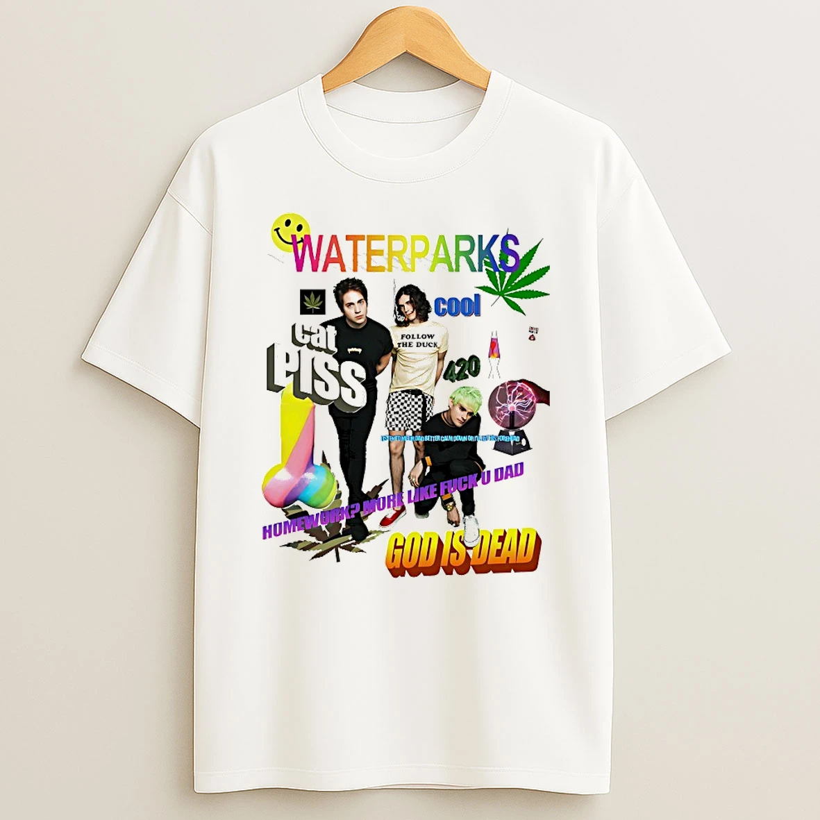 Waterparks Cat Piss God Is Dead Shirts