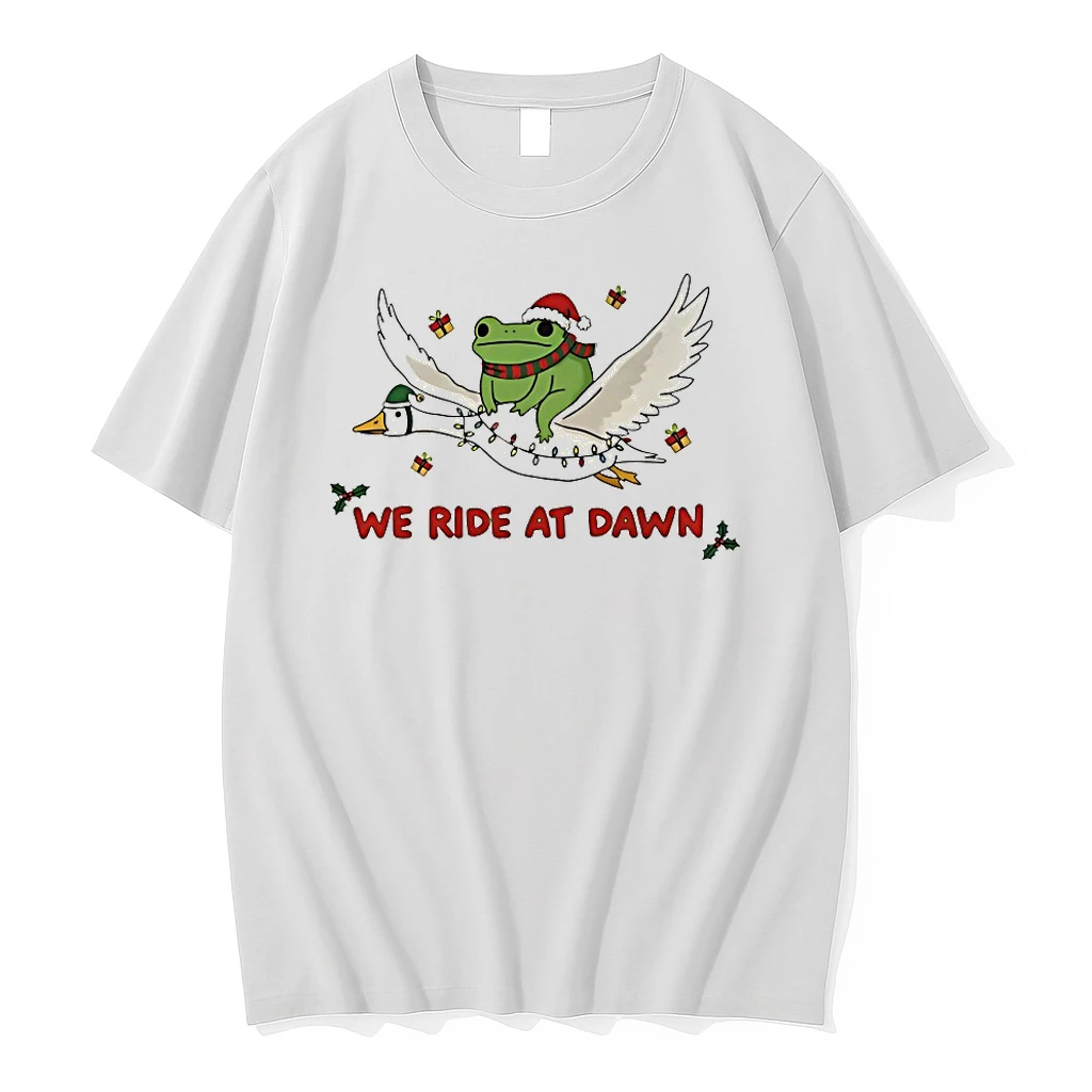 We Ride At Dawn Frog And Goose Christmas Shirts