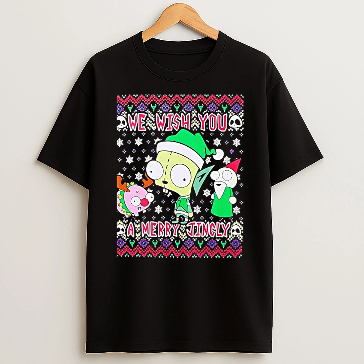 We Wish You A Merry Jingly Ugly Christmas Black Shirts