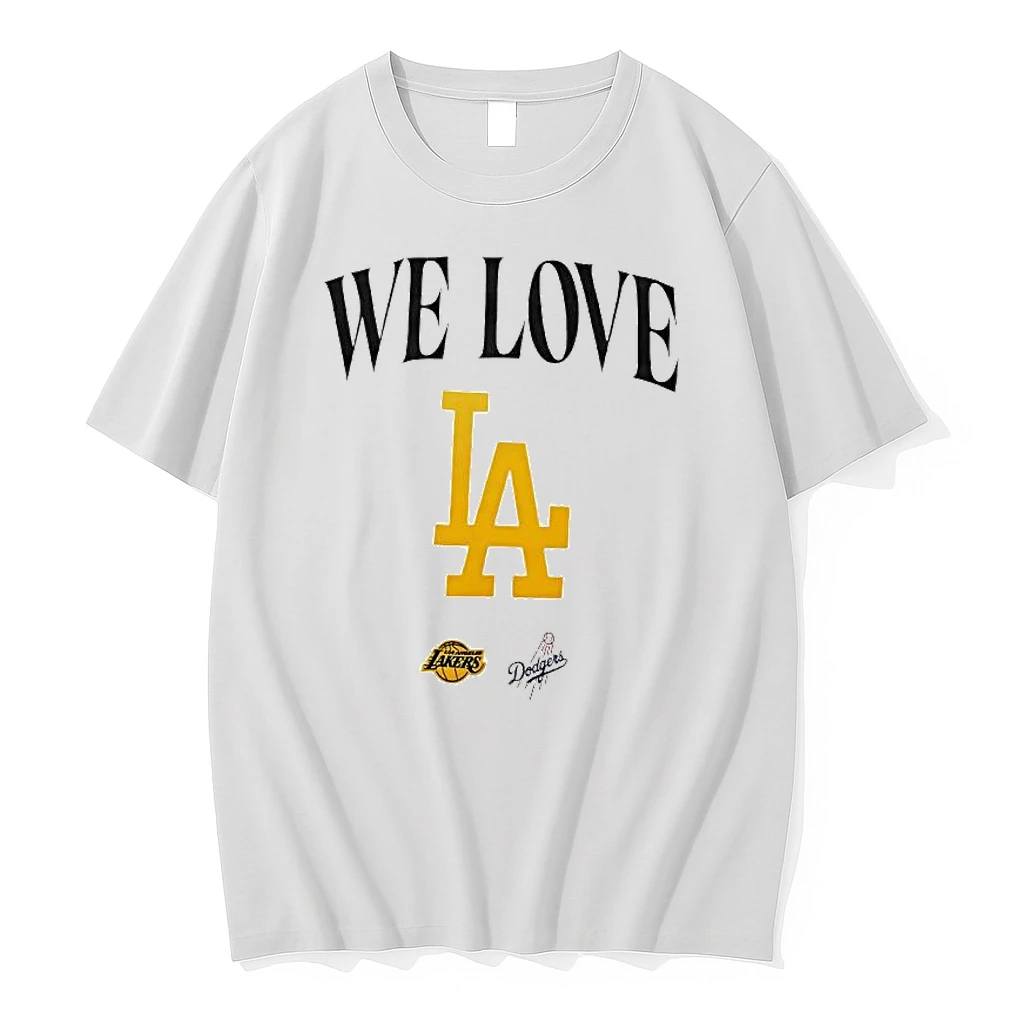 We Love La Lakers And Dodgers Logo Shirts