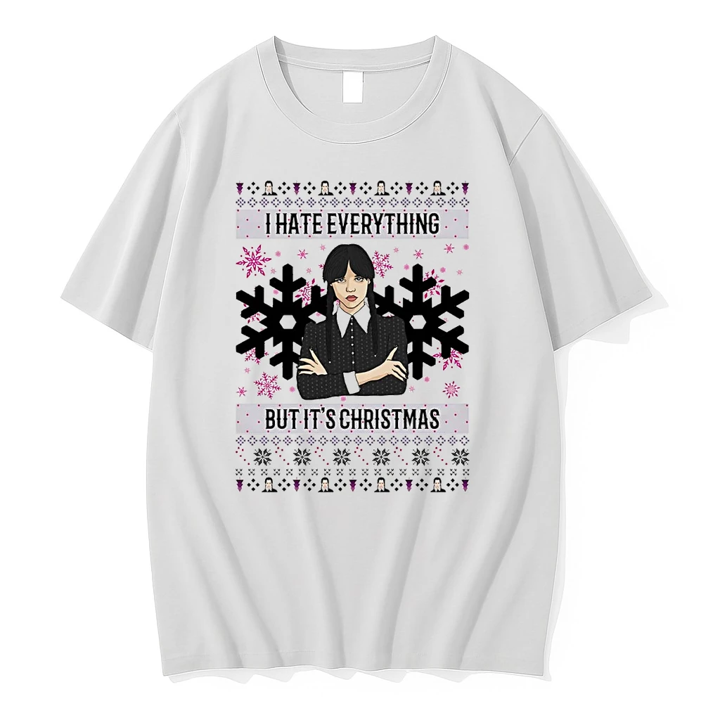 Wednesday Addams I Hate Everything But Its Christmas Shirts
