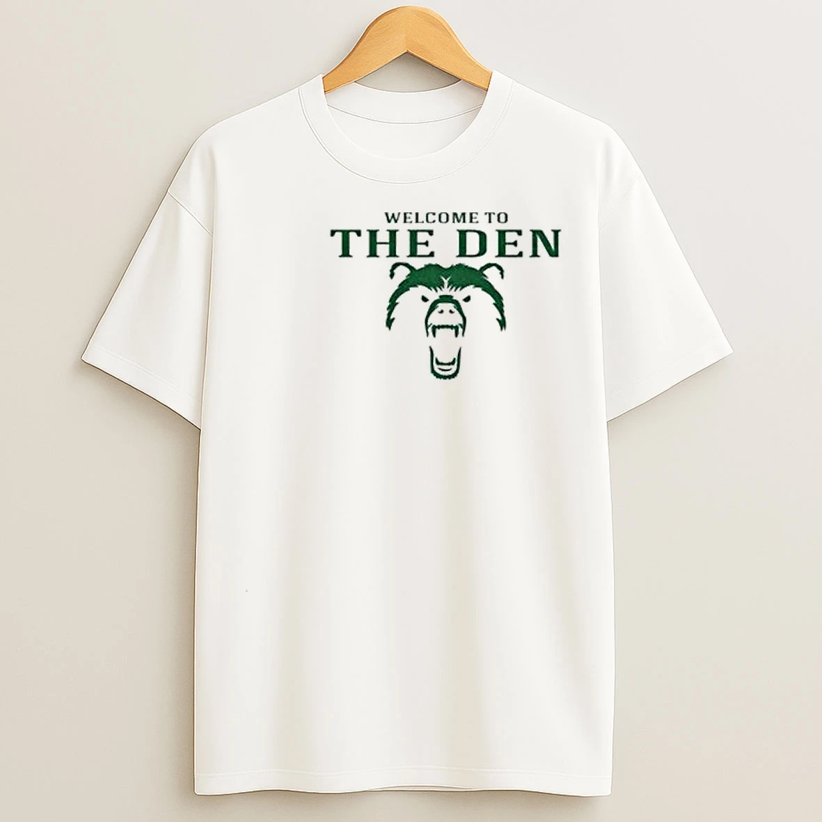 Welcome To The Den Parkside Mens Basketball Circle White T Shirts