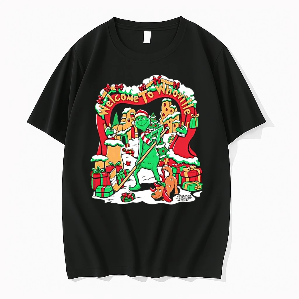 Welcome To Whoville Grinch And His Dog Max Christmas Shirts