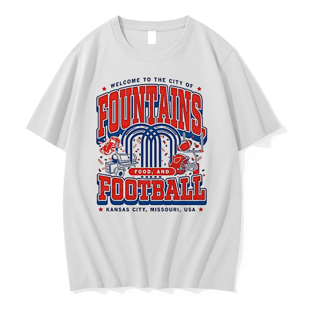 Welcome To The City Of Fountains Food And Kansas City Chiefs Football Shirts