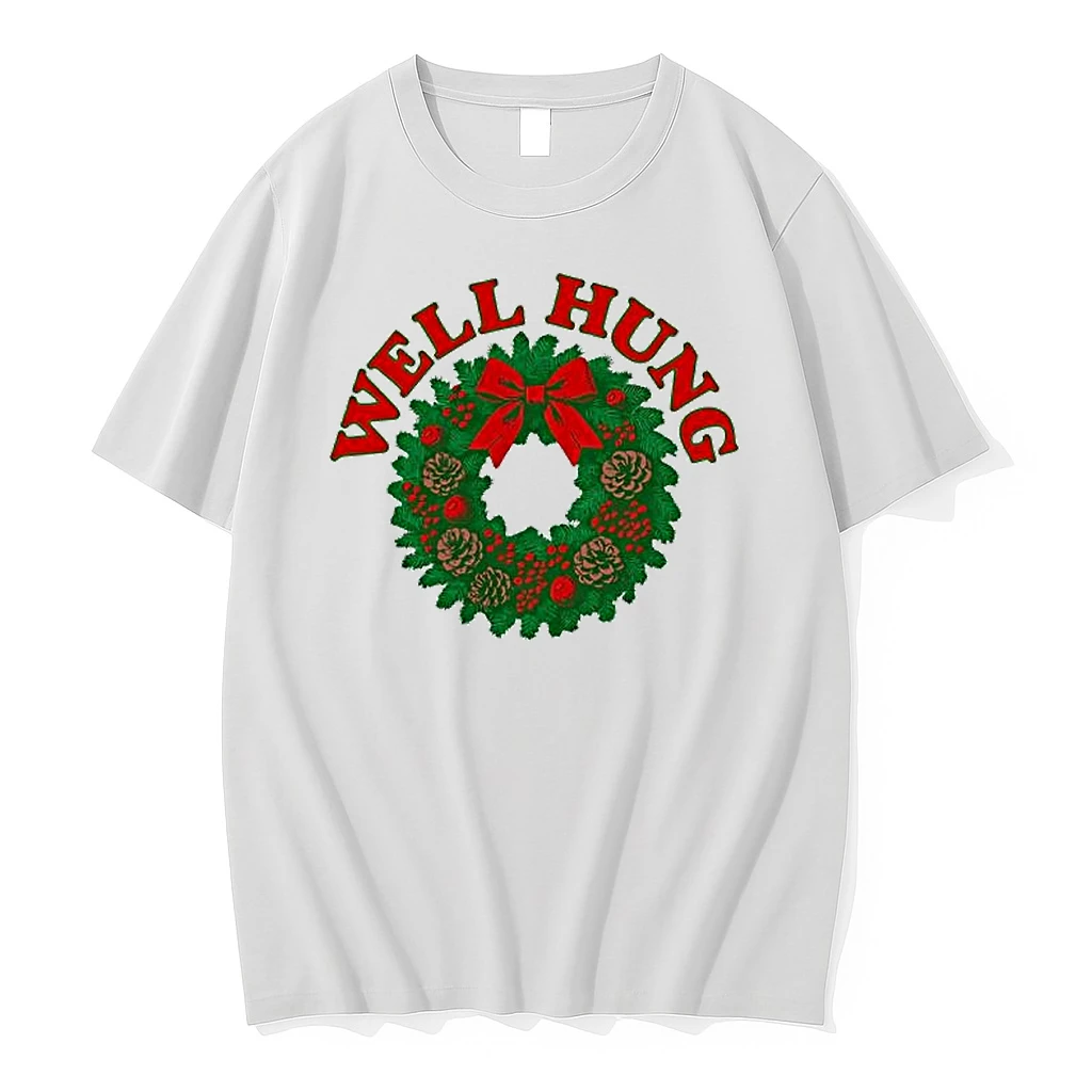 Well Hung Green Pine Boughs Christmas Graphic Shirts